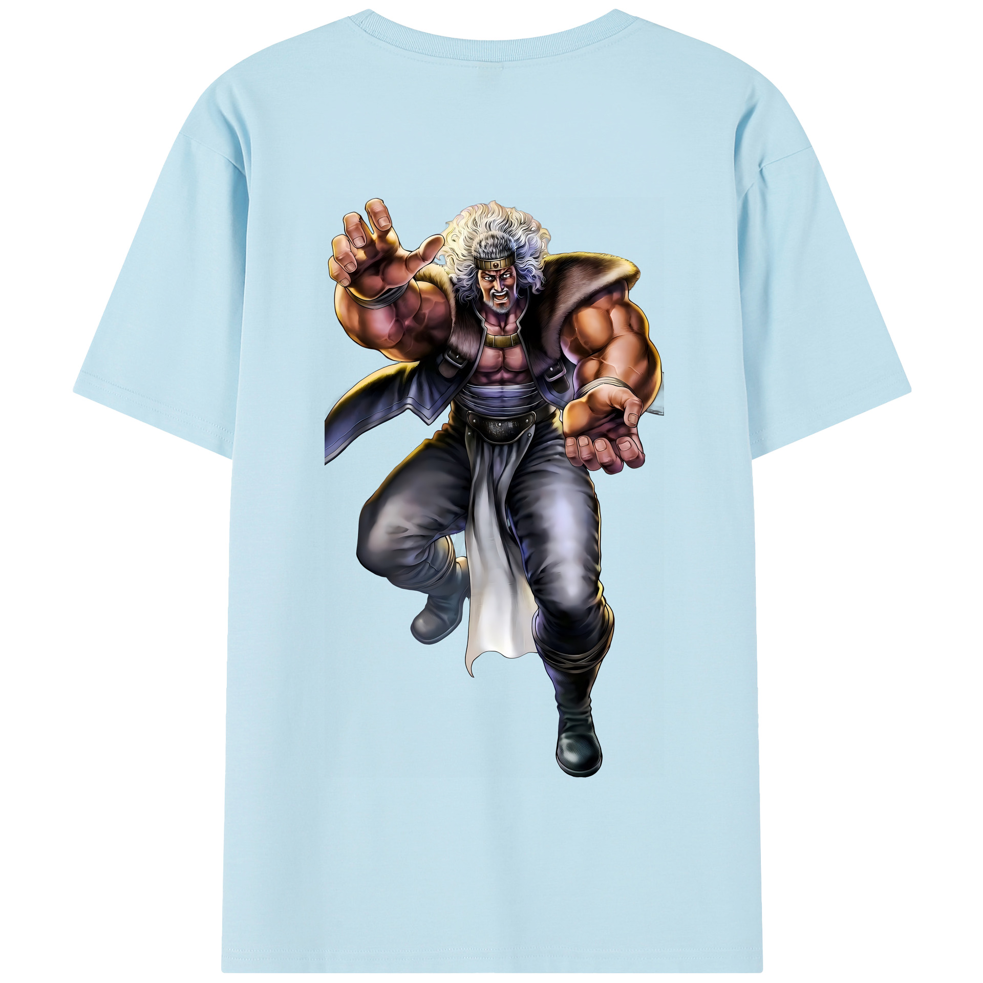 （画像用） 北斗の拳 Fist of the North Star 綿100％半袖Tシャツ（背面プリント）
